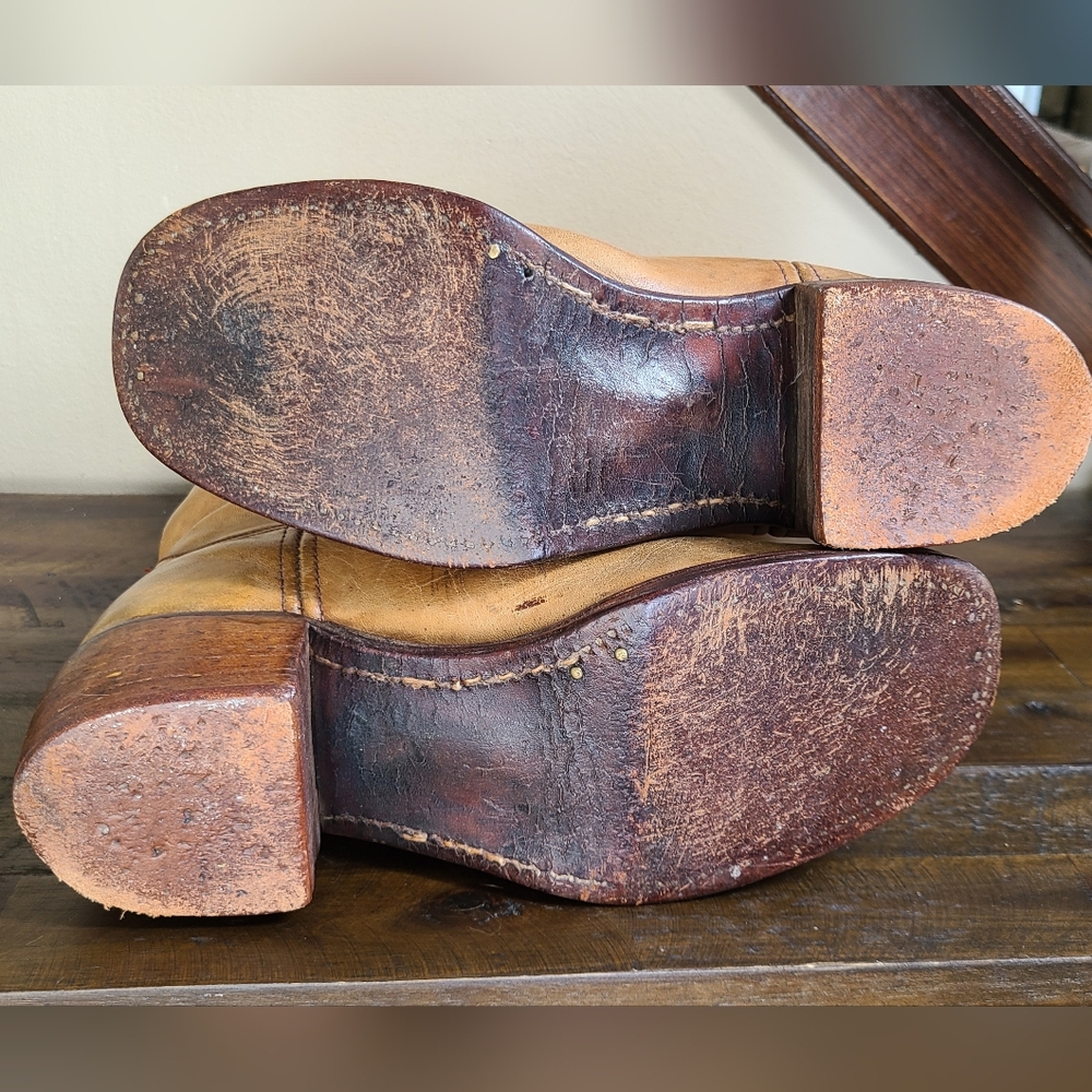 Vintage Frye Campus Boots 14L Banana - Picture 7 of 16